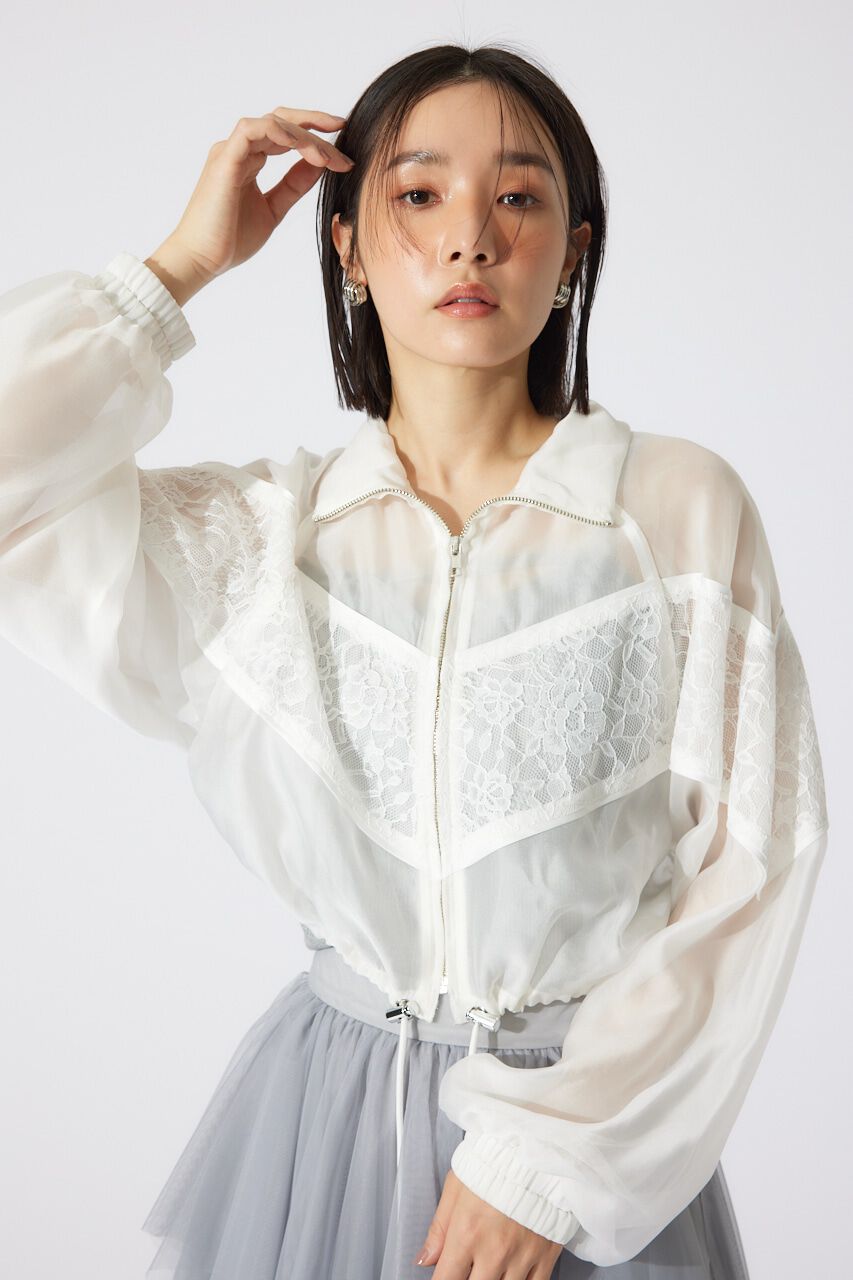 rienda「レースコンビシアーブルゾン」|ブルゾン・スタジャン|