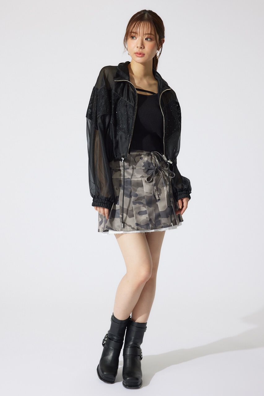 rienda「レースコンビシアーブルゾン」|ブルゾン・スタジャン|