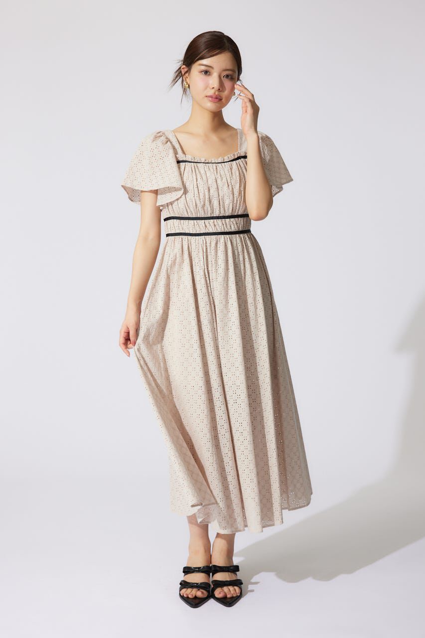 rienda「コットンレースフレアワンピース」|ワンピース|