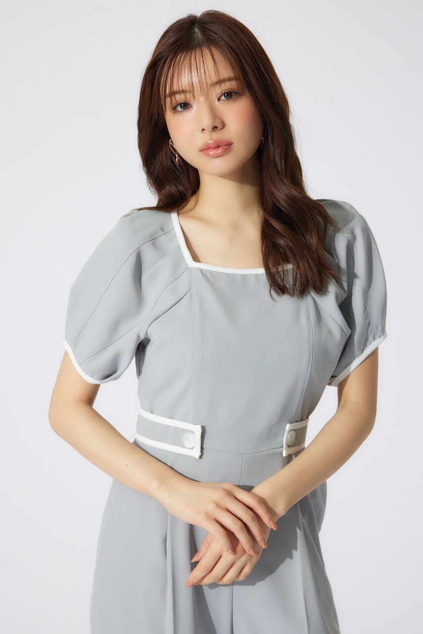 rienda「バイカラーロンパース」|ワンピース|