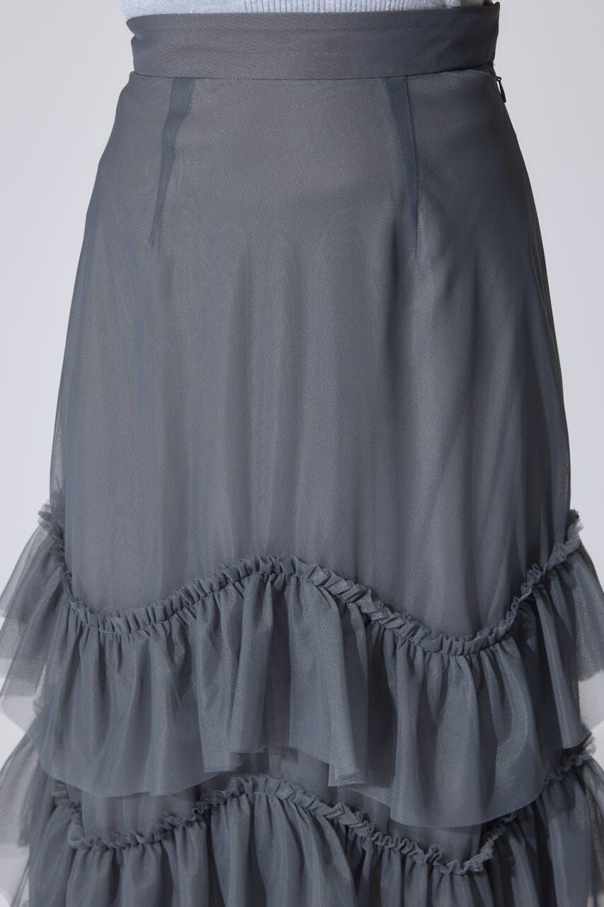 rienda「レイヤードフリルチュールティアードスカート」|スカート|