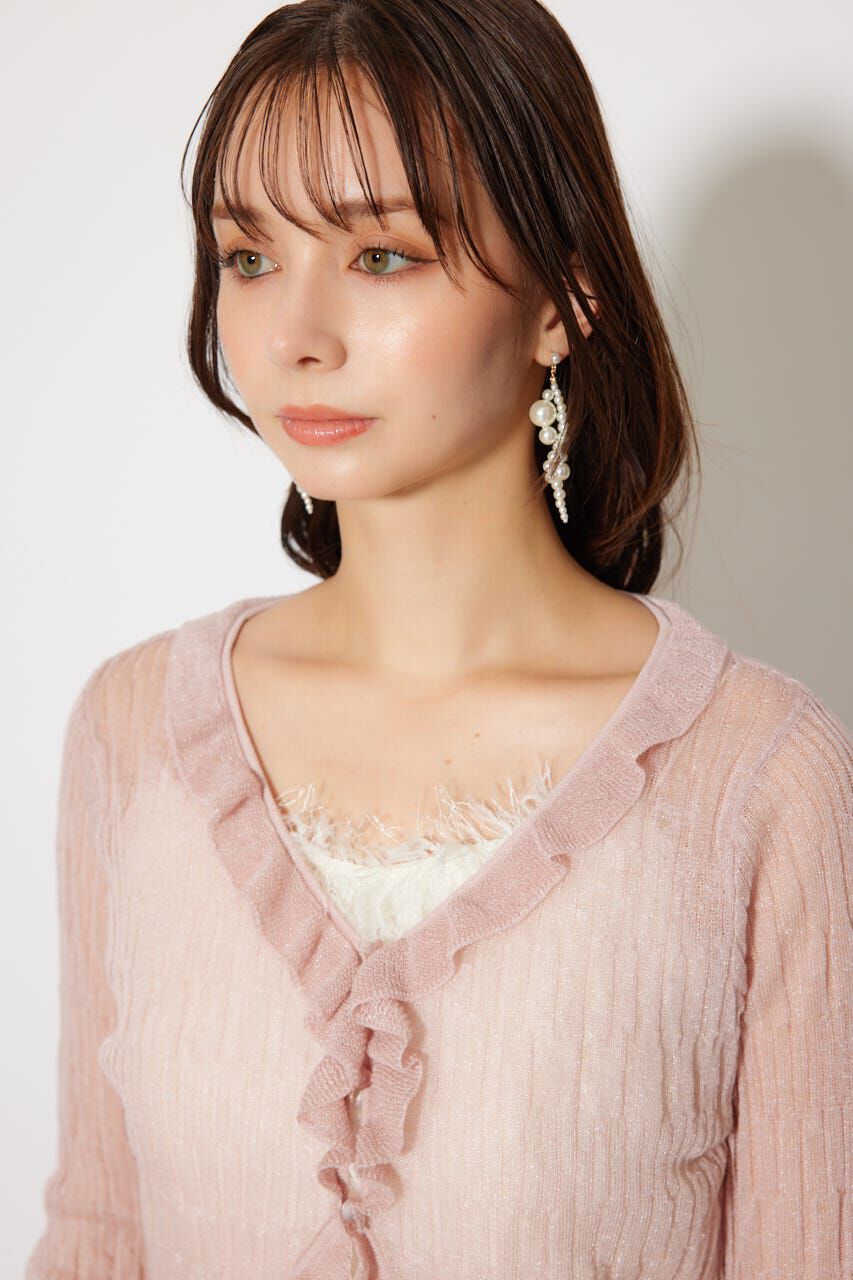 rienda「シアーフリルショートカーディガン」|カーディガン|