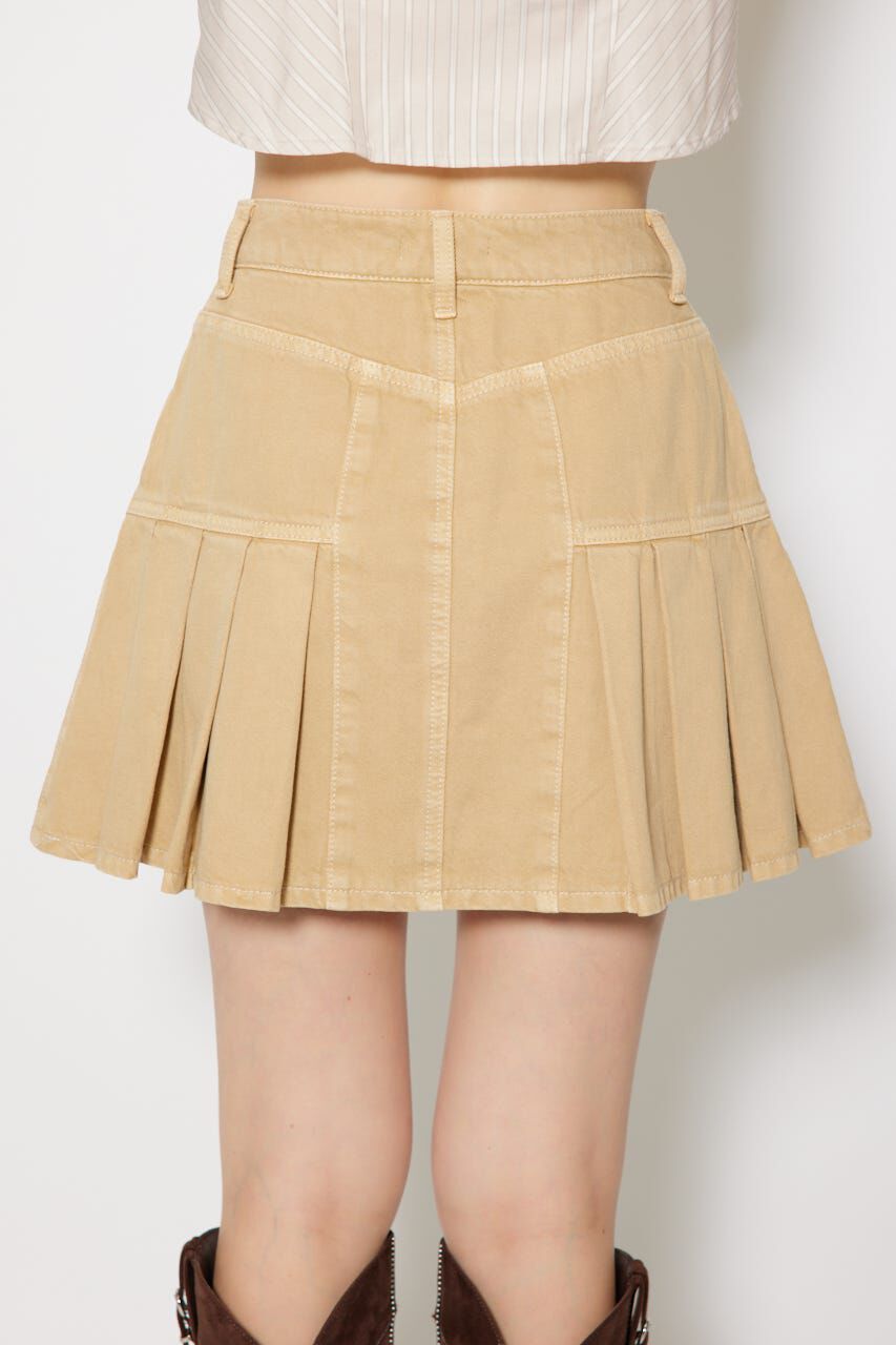 rienda「プリーツデニムスコートショートパンツ」|デニム|