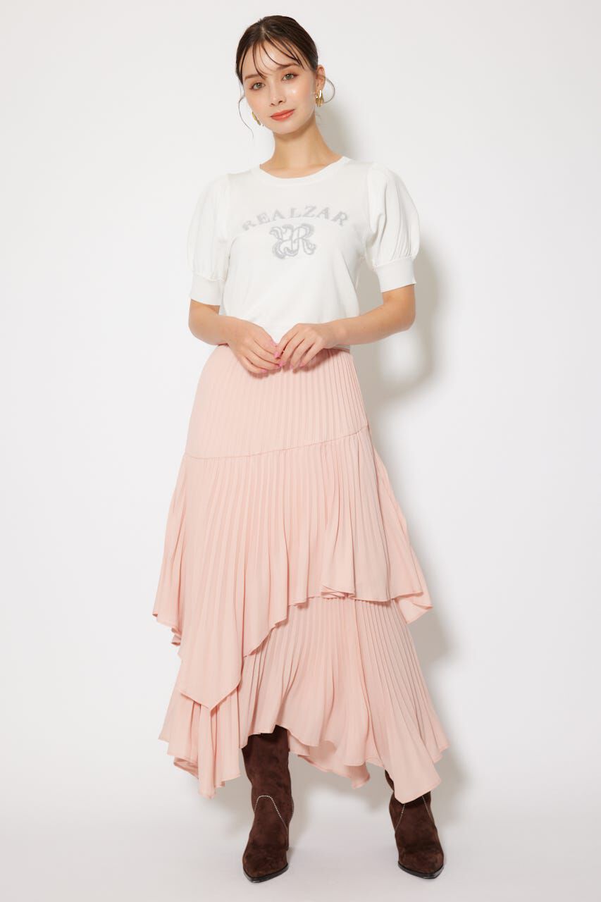 rienda「ジャガードロゴニットトップス」|ニット・セーター|