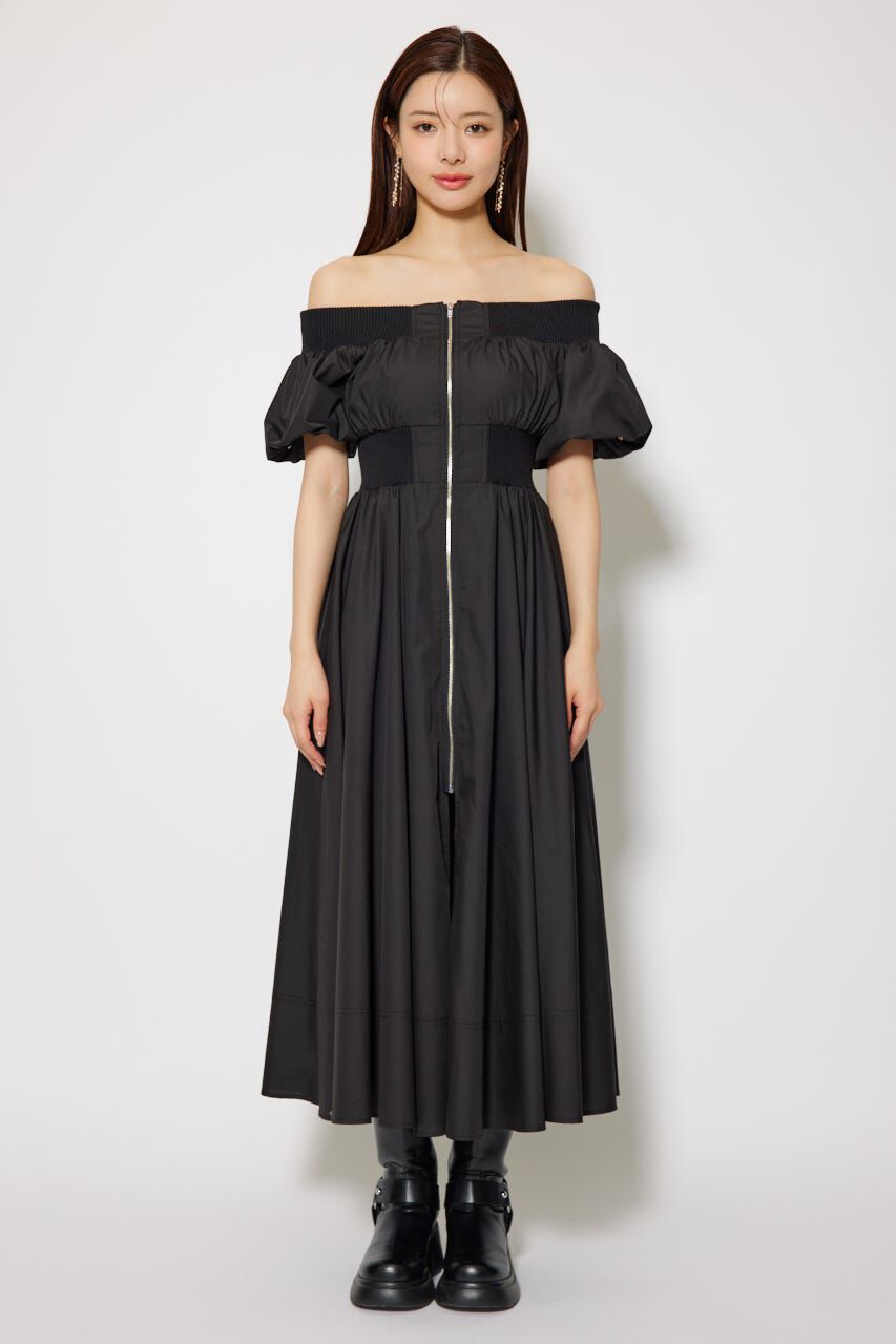 rienda「MA-1オフショルフレアワンピース」|ワンピース|