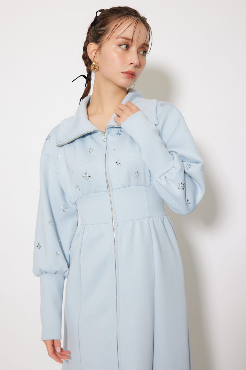 rienda「フラワーモチーフスウェットワンピース」|ワンピース|