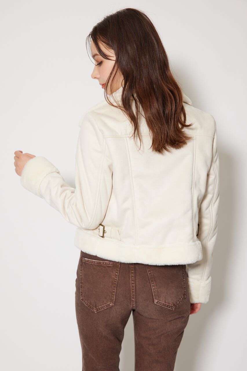 rienda「25AWフェイクスエードムートンライダースジャケット」|その他|