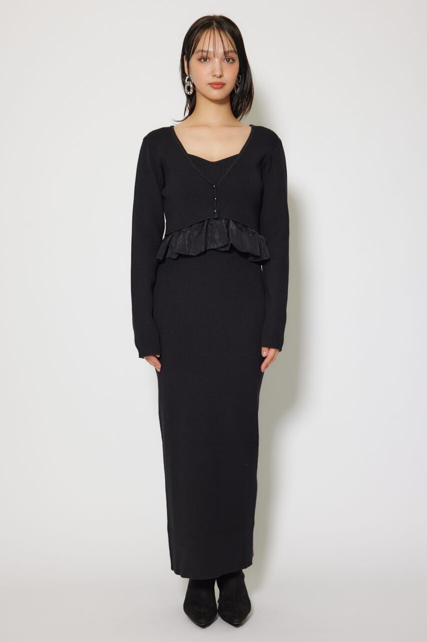 rienda「ペプラムカーデセットキャミワンピース」|ワンピース|