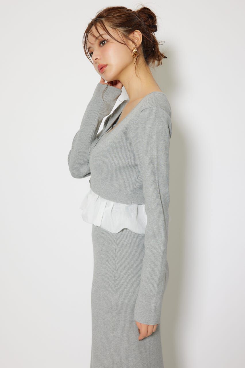 rienda「ペプラムカーデセットキャミワンピース」|ワンピース|