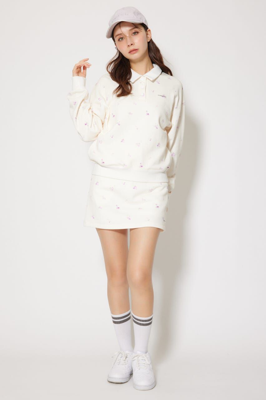 rienda「フラワースウェットトップス」|Tシャツ・カットソー|