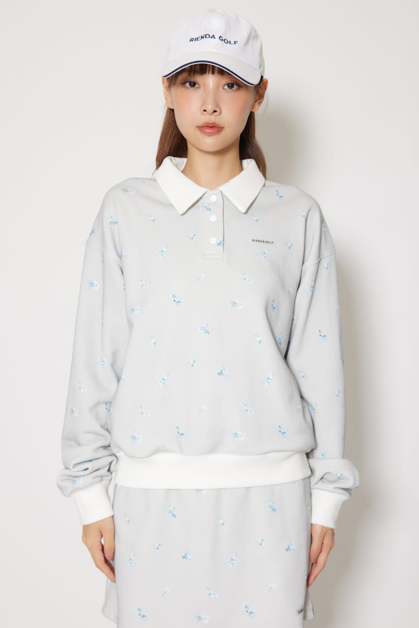 rienda「フラワースウェットトップス」|Tシャツ・カットソー|