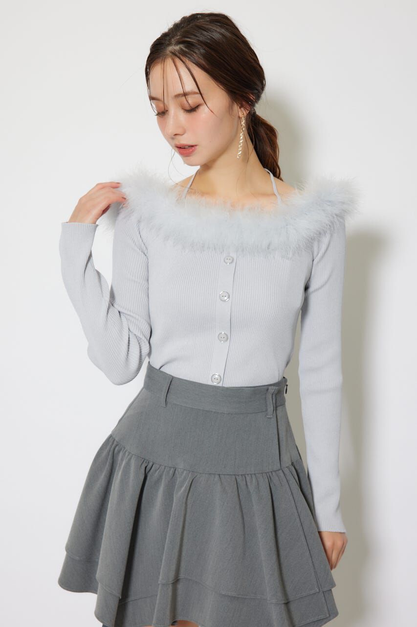 rienda「many wayフェザーオフショルニットトップス」|ニット・セーター|