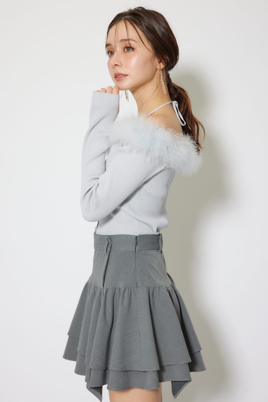 rienda「many wayフェザーオフショルニットトップス」|ニット・セーター|