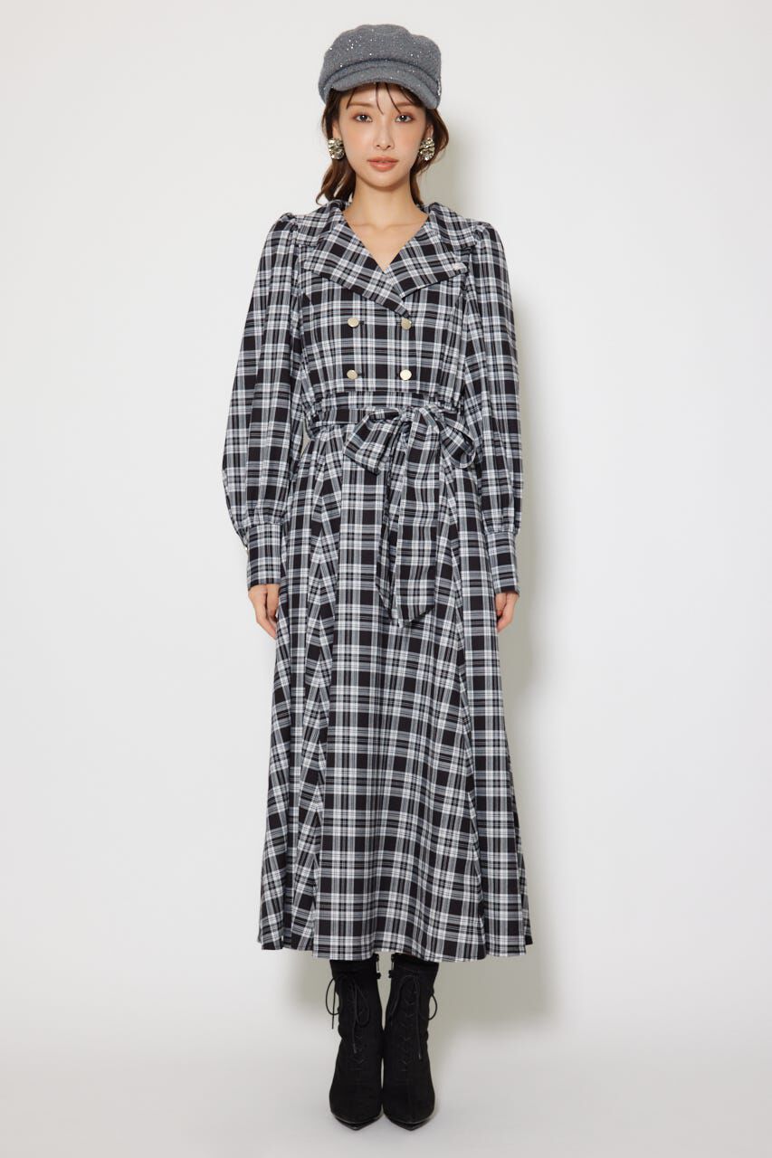 rienda「オープンカラーフレアワンピース」|ワンピース|