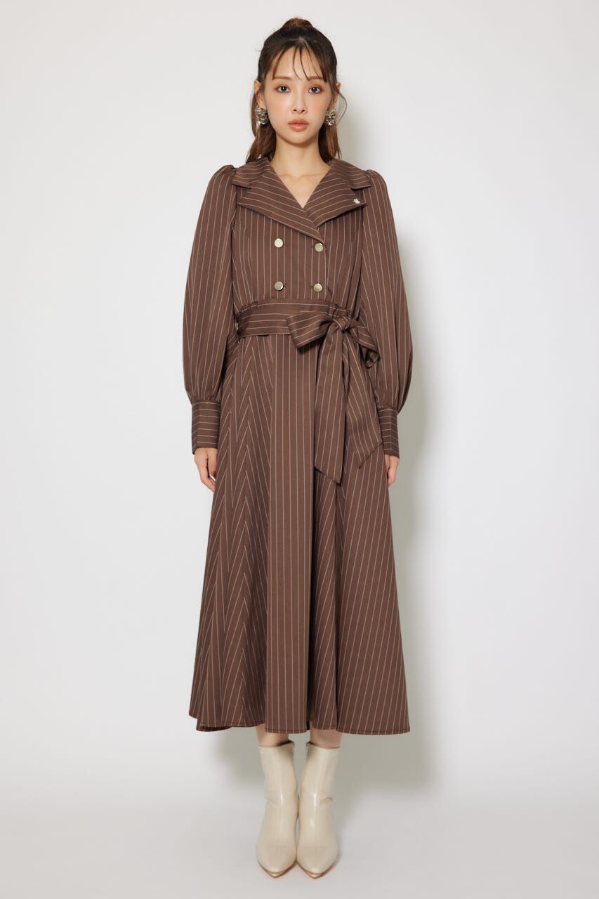 rienda「オープンカラーフレアワンピース」|ワンピース|