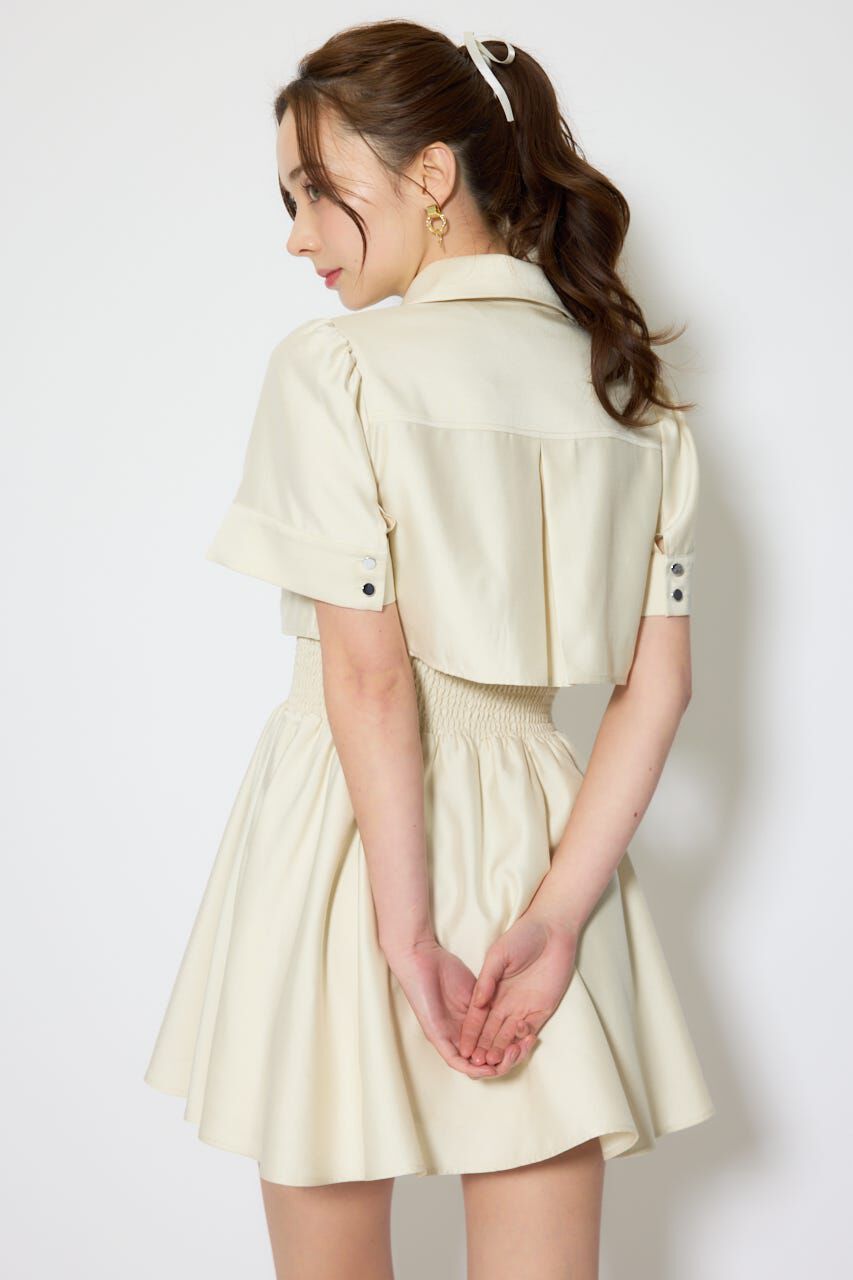 rienda「バストディティールフレアミニワンピース」|ワンピース|