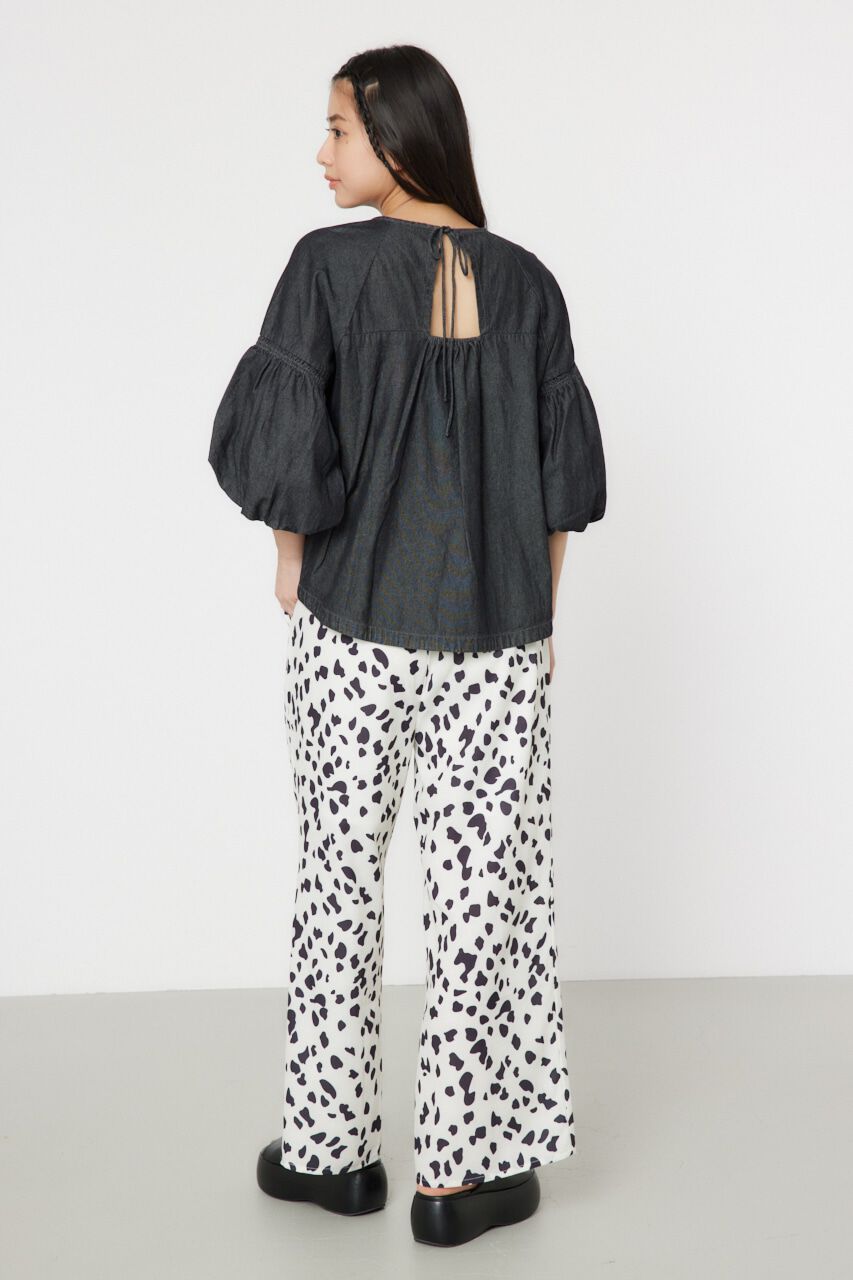 RODEO CROWNS「袖ボリュームバックリボントップス」|シャツ・ブラウス|