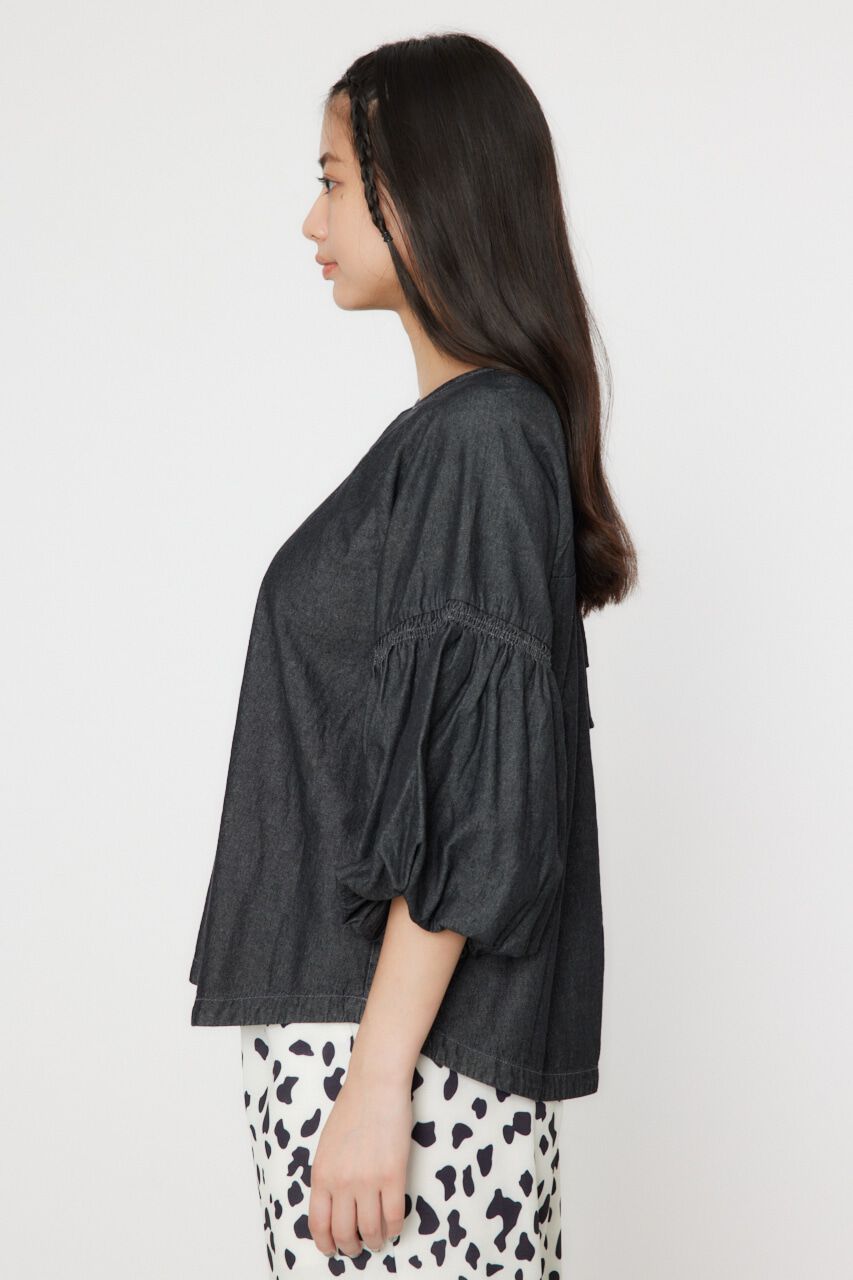 RODEO CROWNS「袖ボリュームバックリボントップス」|シャツ・ブラウス|