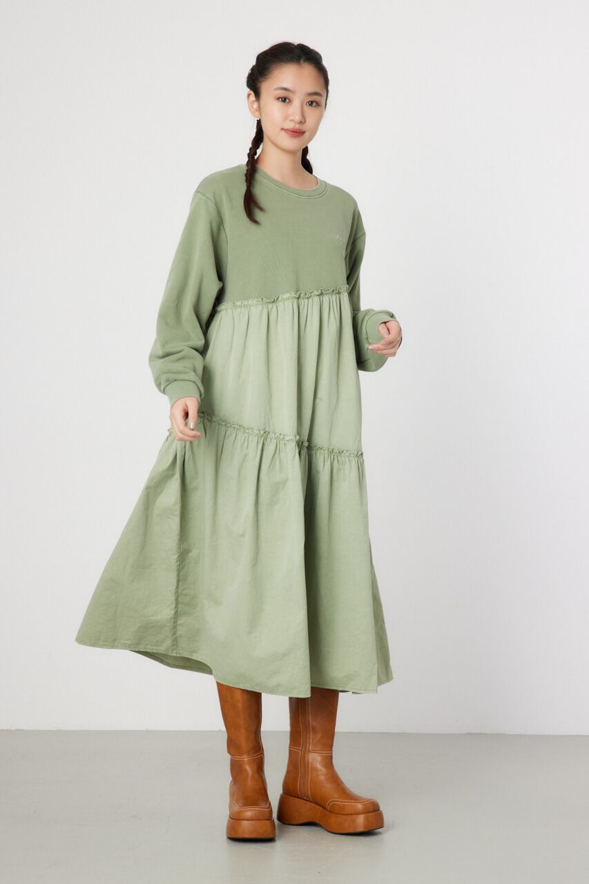 RODEO CROWNS「ピグメント布帛ドッキングワンピース」|ワンピース|