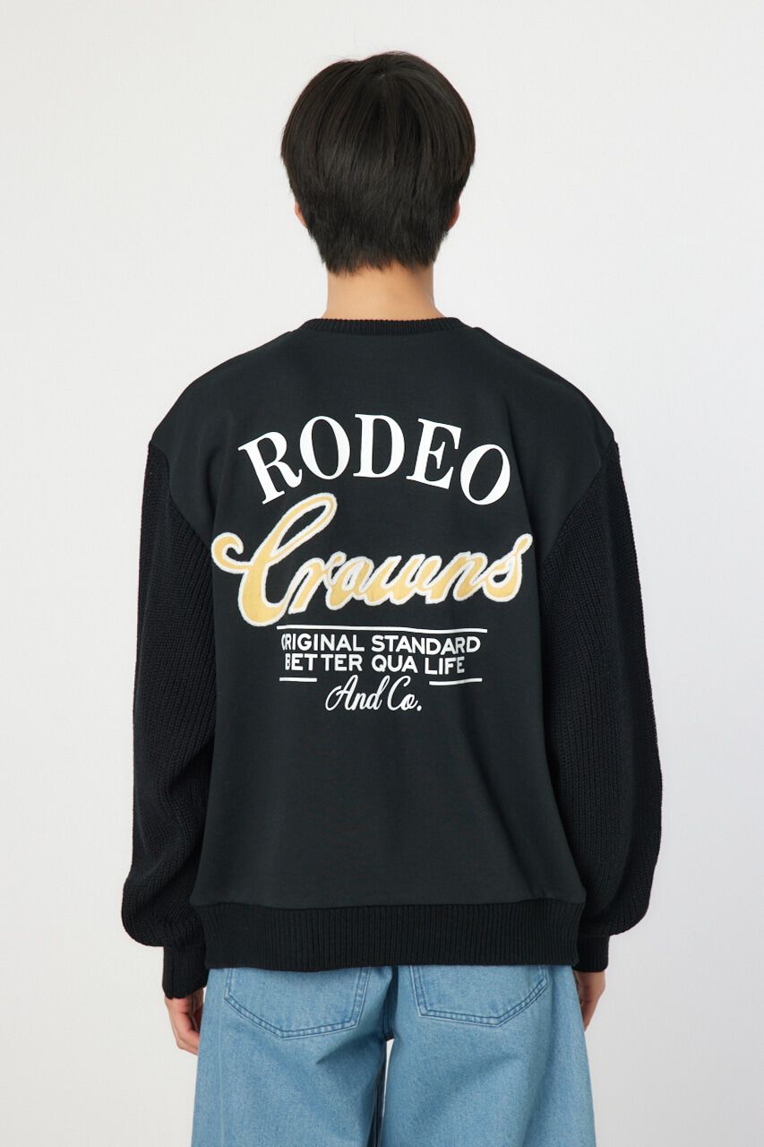 RODEO CROWNS「メンズドッキングロゴニットトップス」|ニット・セーター|