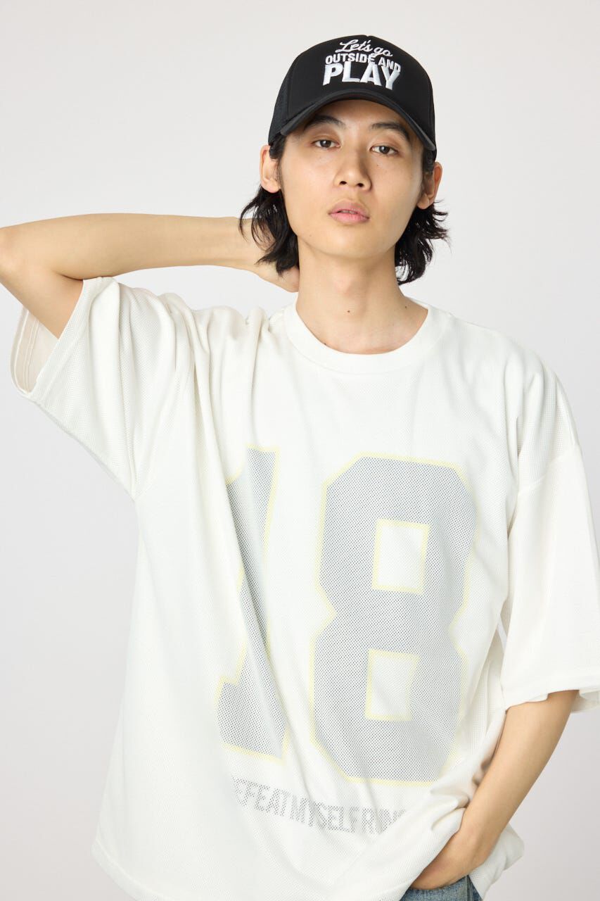 RODEO CROWNS「メッシュドッキンクナンバーTシャツ」|Tシャツ・カットソー|WHT