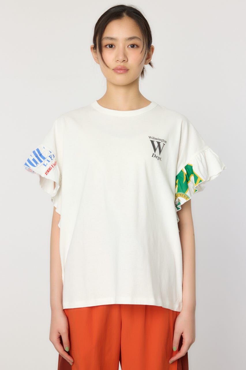 RODEO CROWNS「カスタムリメイクフリルアームトップス」|Tシャツ・カットソー|