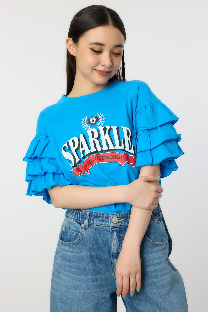 RODEO CROWNS「SPARKLE フリルトップス」|Tシャツ・カットソー|BLU