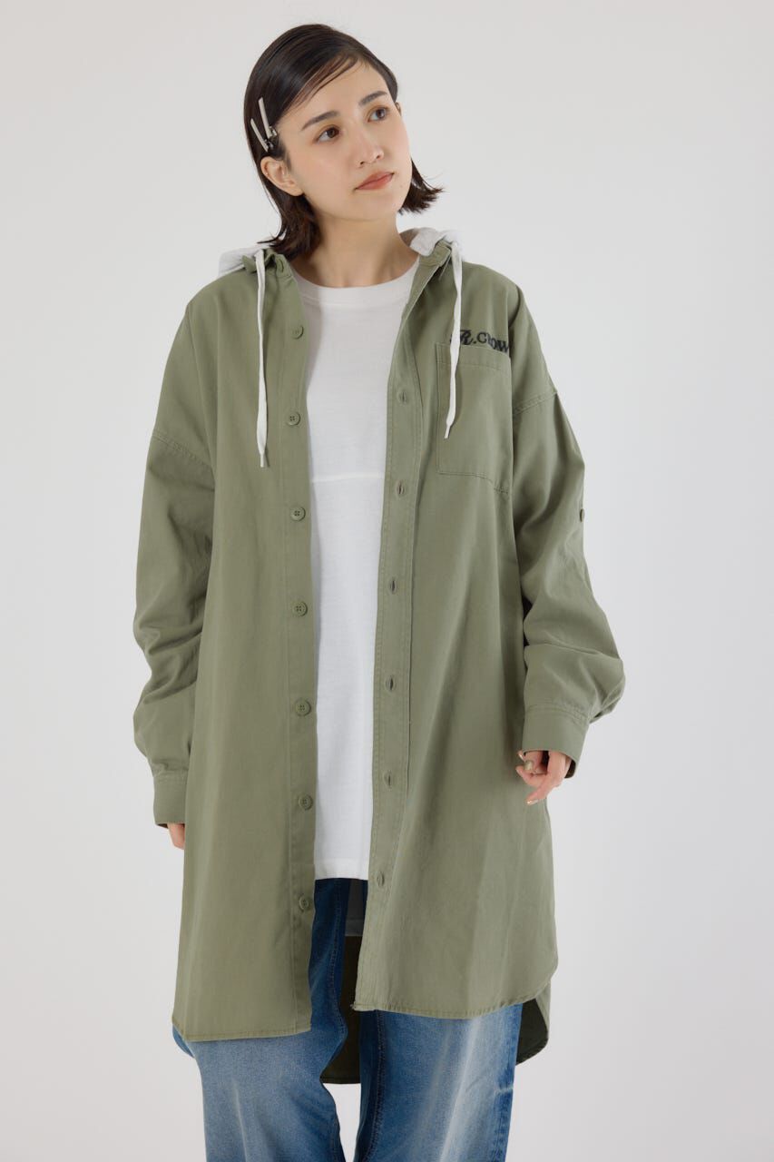 RODEO CROWNS「フード付きロゴシャツワンピース」|ワンピース|