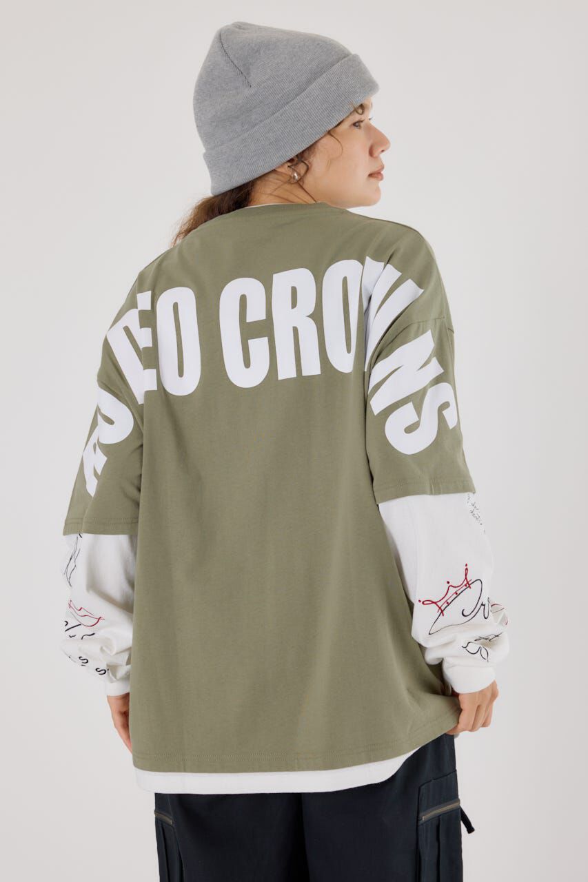 RODEO CROWNS「オーバーロゴレイヤードロングスリーブTシャツ」|Tシャツ・カットソー|