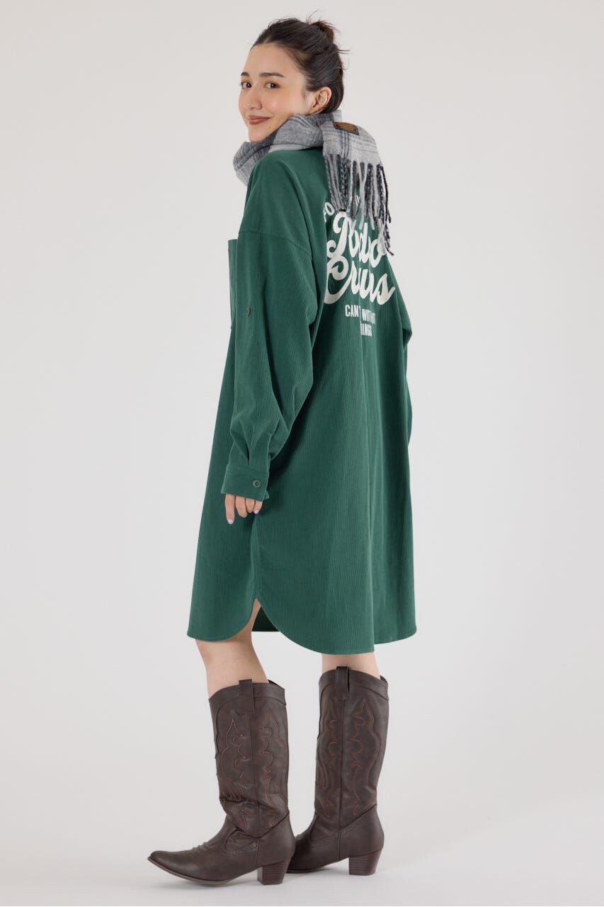 RODEO CROWNS「フード付きコーデュロイシャツワンピース」|ワンピース|GRN