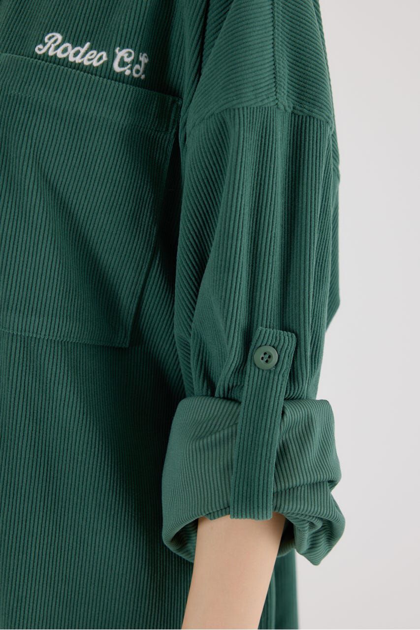 RODEO CROWNS「フード付きコーデュロイシャツワンピース」|ワンピース|