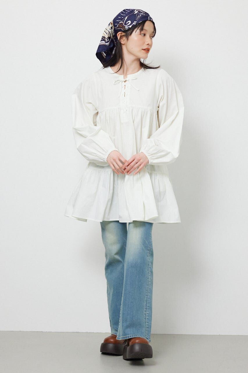 RODEO CROWNS「レースアップ2WAYチュニックワンピース」|ワンピース|