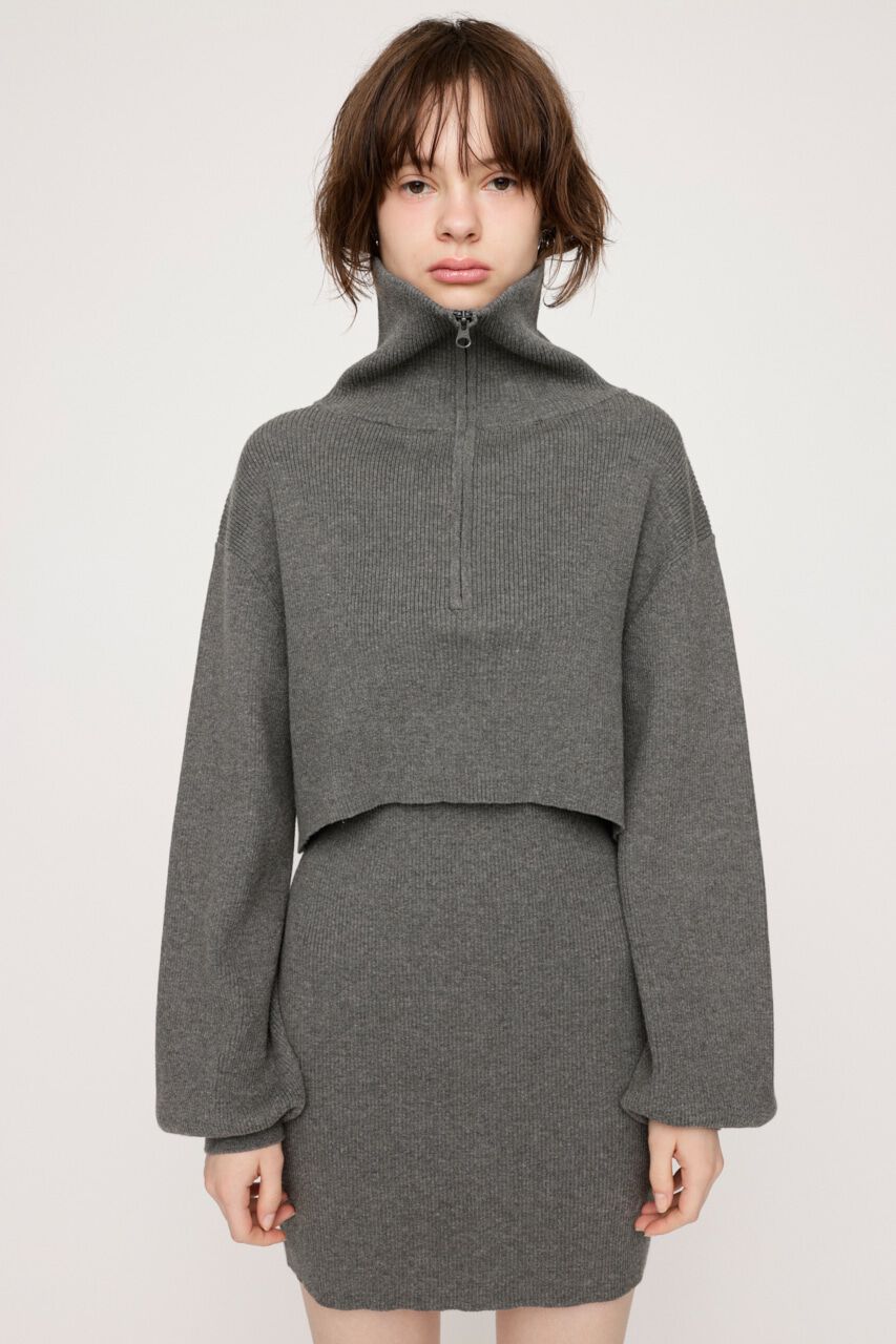 SLY「BIG COLLOR ZIP UP 2P ショートワンピース」|ワンピース|
