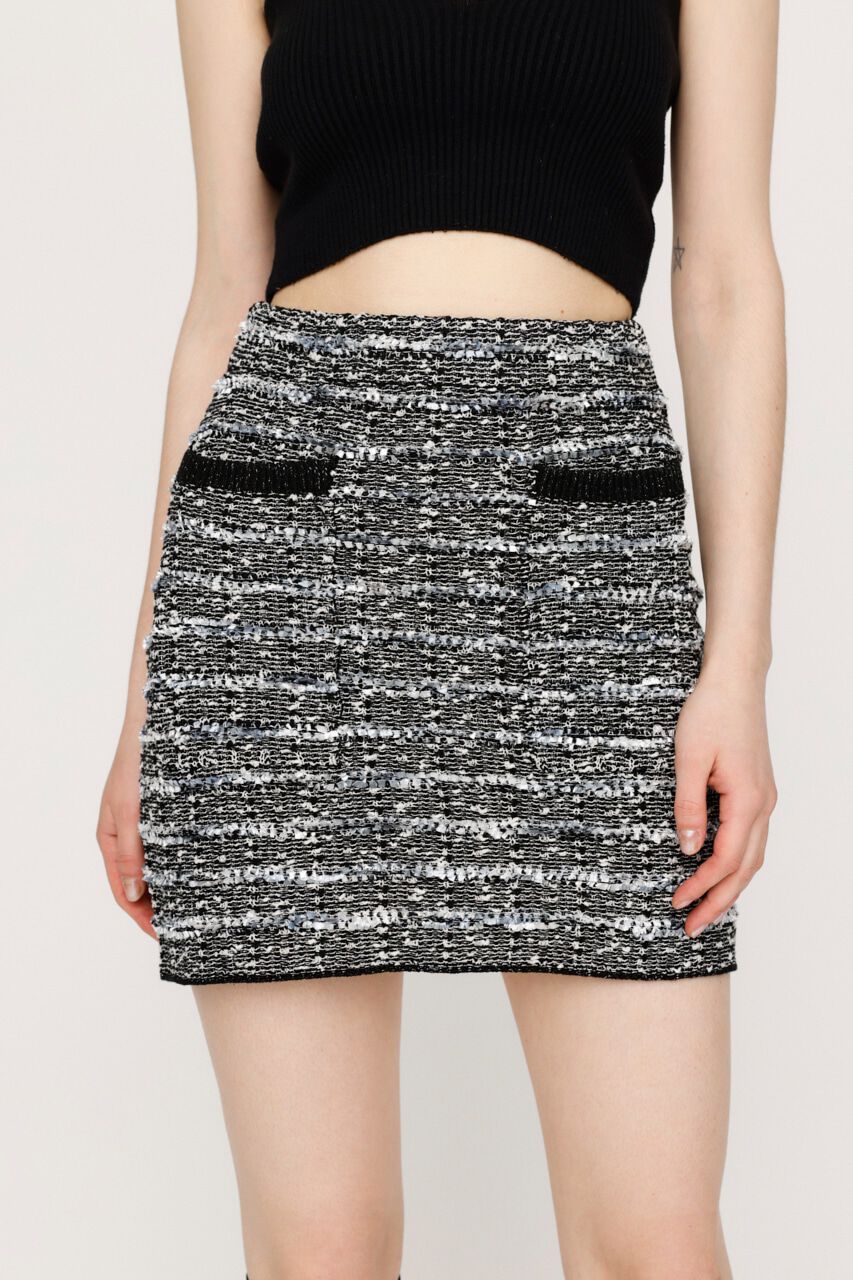 SLY「KNIT TWEED ショートスカート」|スカート|