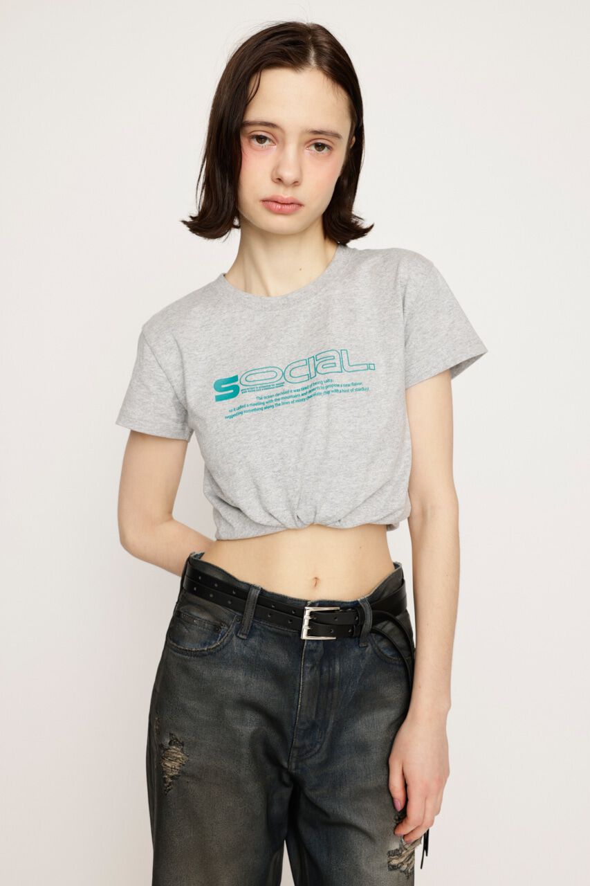 SLY「CREWNECK PRINT Tシャツ」|Tシャツ・カットソー|T.GRY
