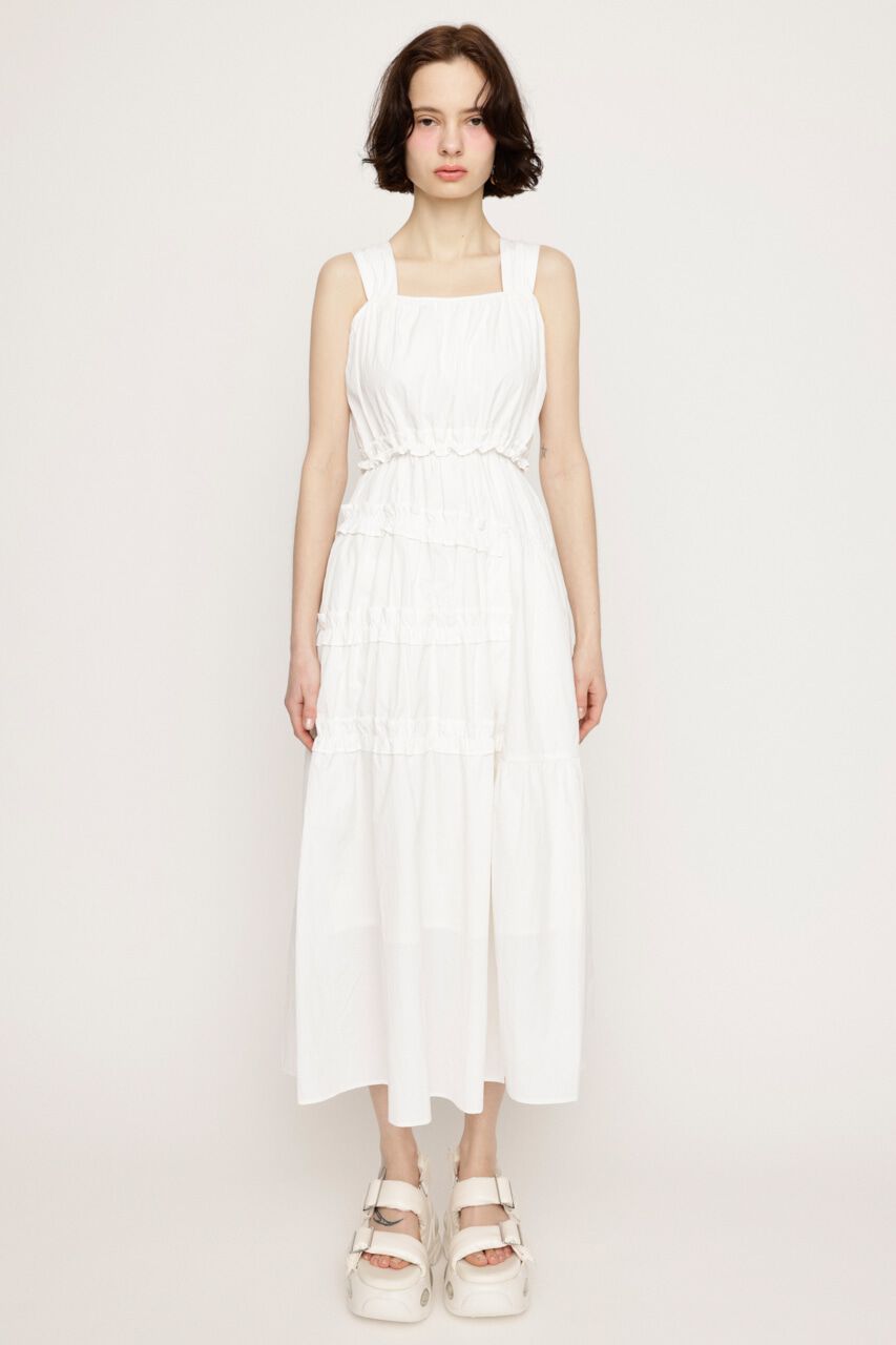 SLY「ASYMMETRY FRILL ロングワンピース」|ワンピース|