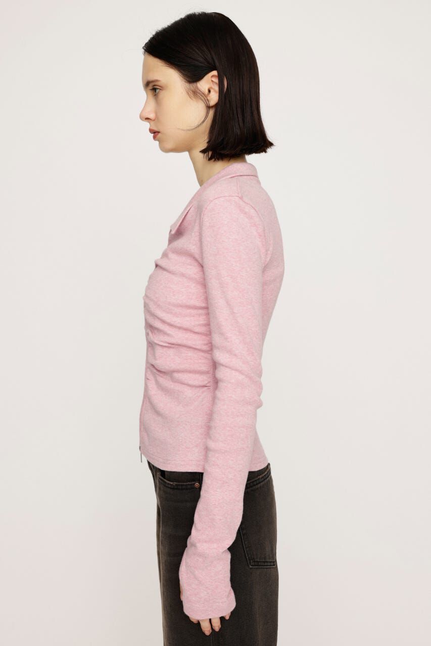 SLY「FRONT GATHER ZIP トップス」|Tシャツ・カットソー|