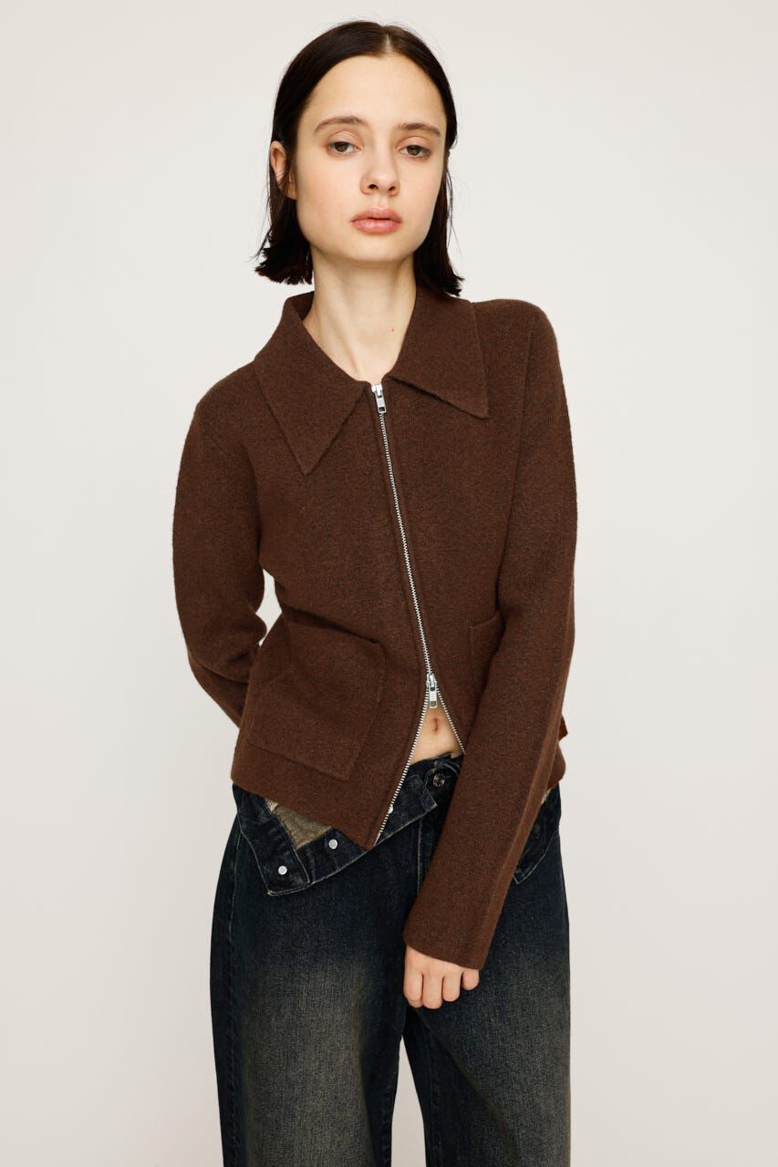 SLY「F／FUR COLLAR KNIT トップス」|その他|
