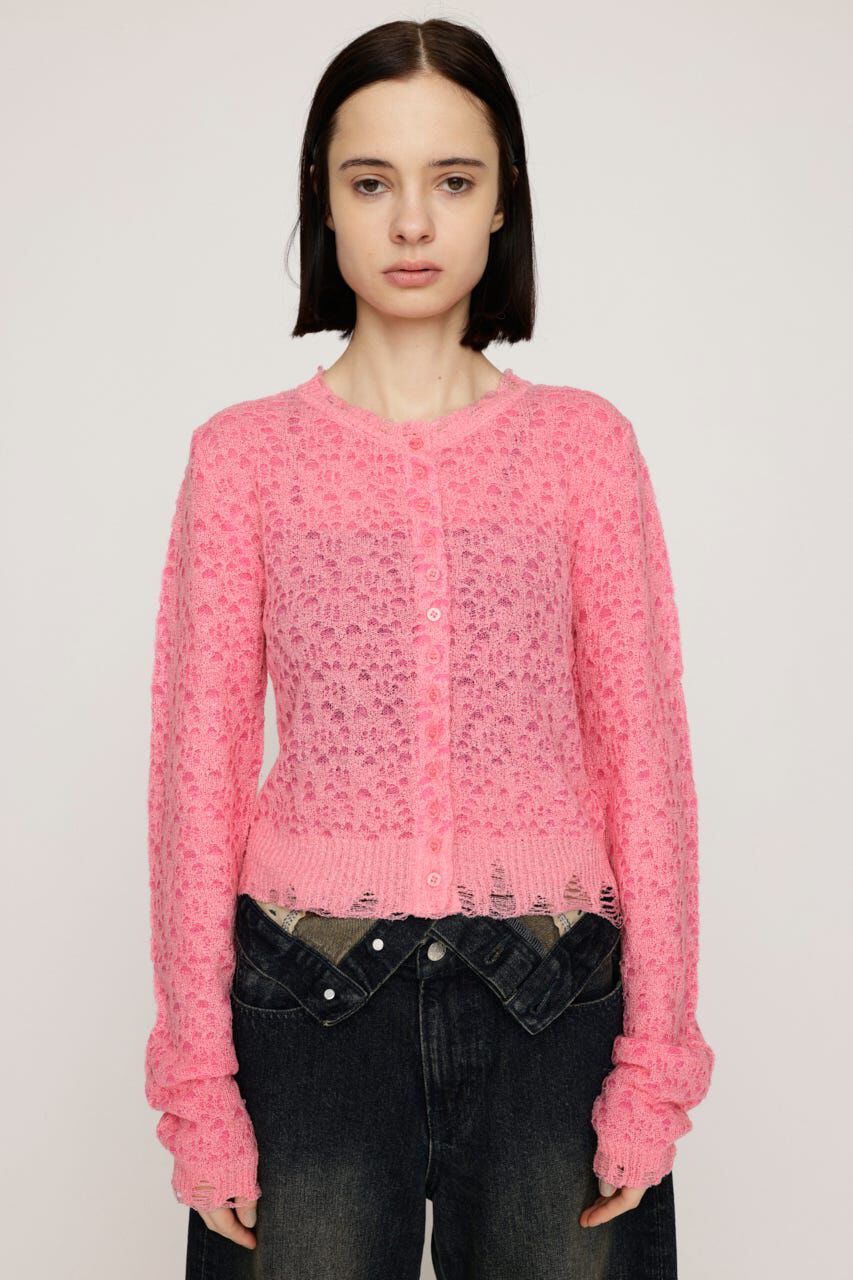 SLY「TWIN BLOOM KNIT カーディガン」|カーディガン|