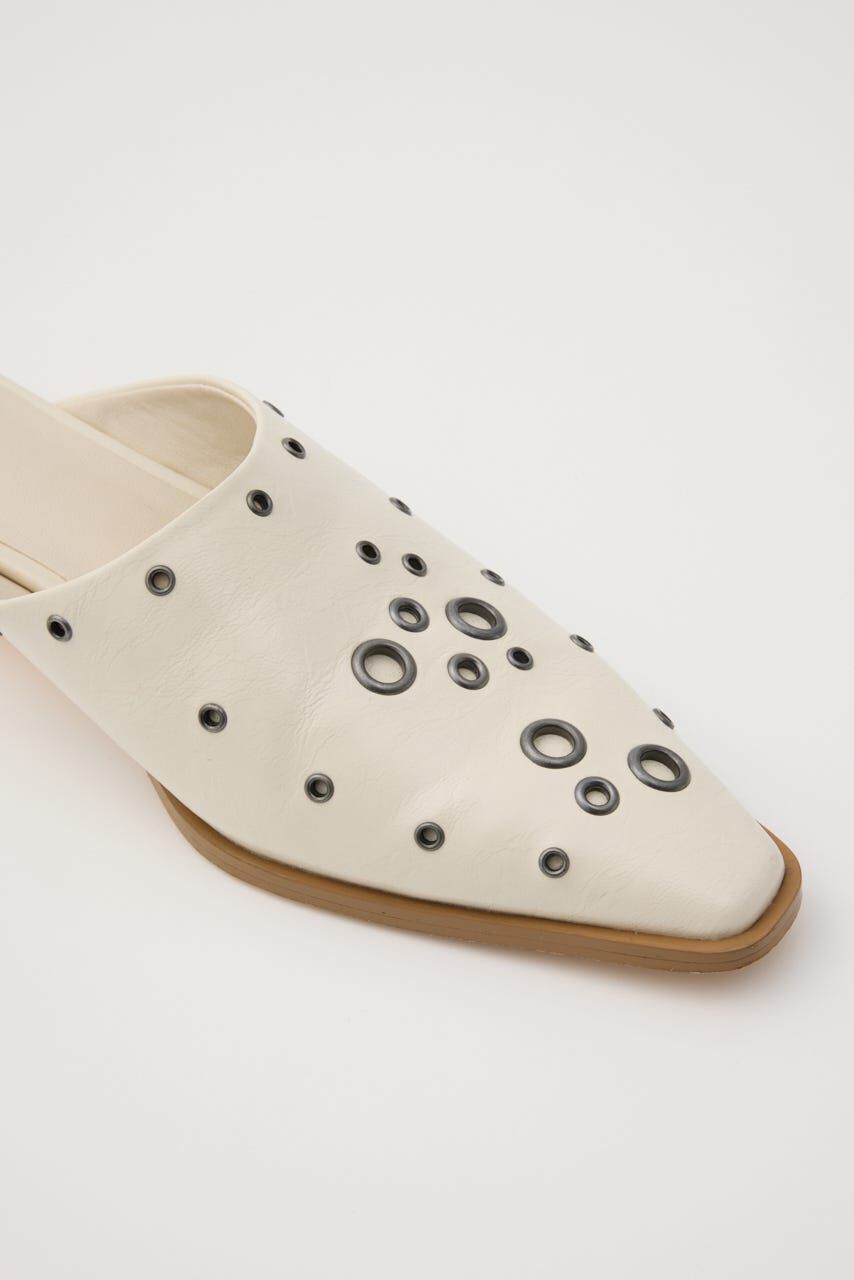 LAGUA GEM「EYELET KITTEN HEEL ミュール」|パンプス|
