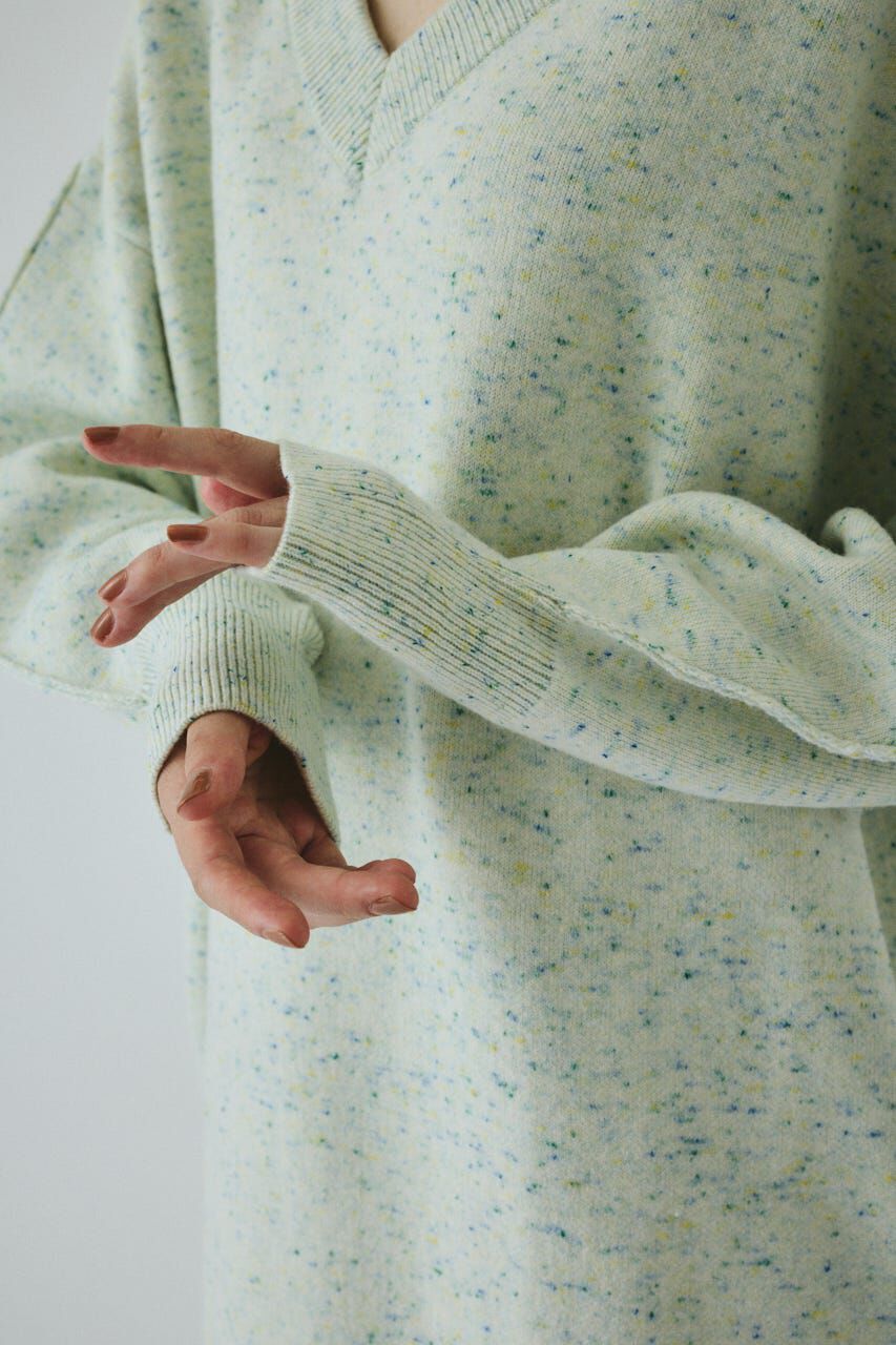 HeRIN.CYE「V neck knit one piece」|ワンピース|