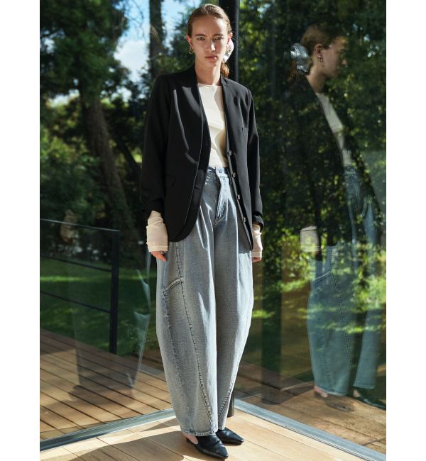 ELENDEEK「PANEL TUK DENIM WIDE PT」|デニム|