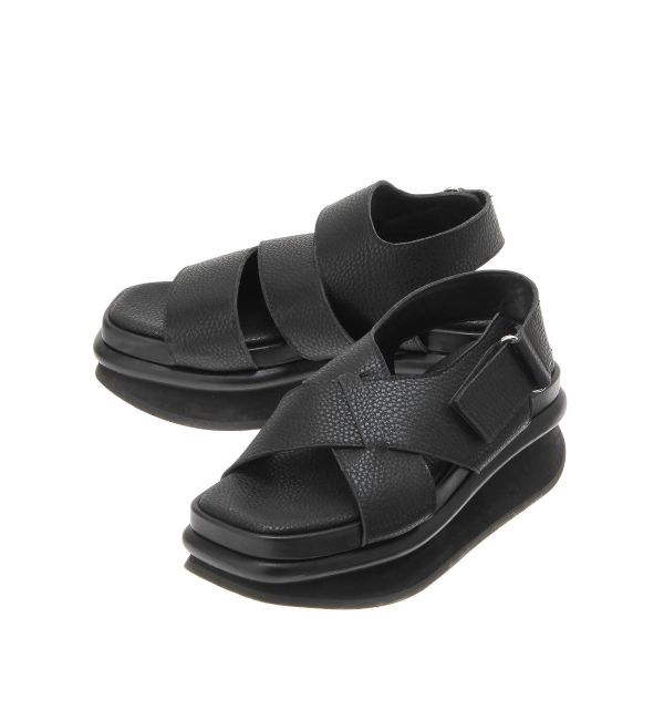 ELENDEEK「ASYME BELT SANDAL」|サンダル|ブラック