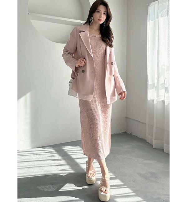 RESEXXY「シアーレイヤードジャケット」|テーラードジャケット|