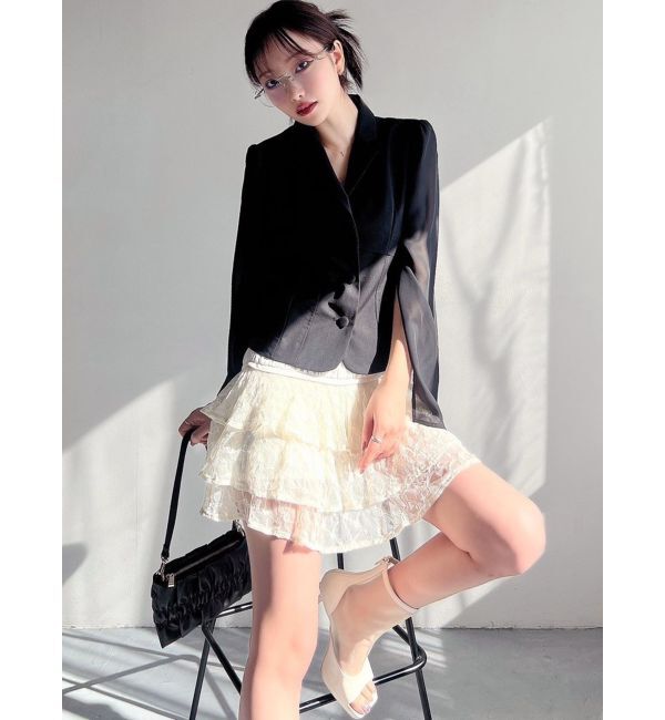 RESEXXY「シアースリーブコルセットジャケット」|テーラードジャケット|