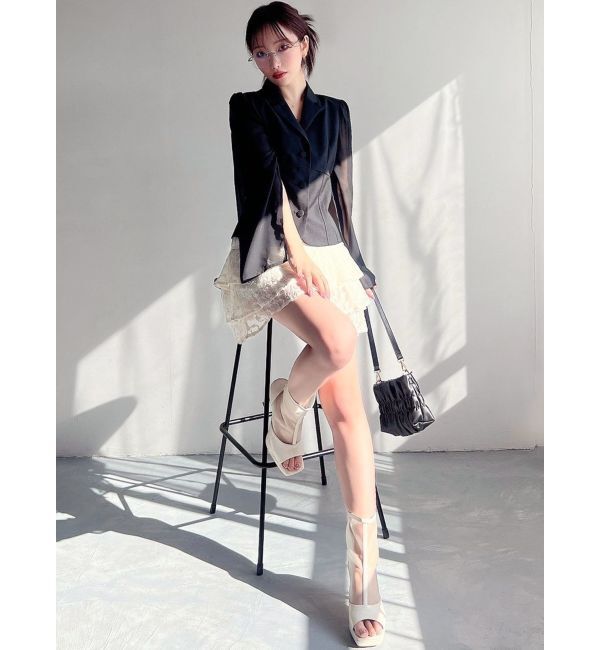 RESEXXY「シアースリーブコルセットジャケット」|テーラードジャケット|