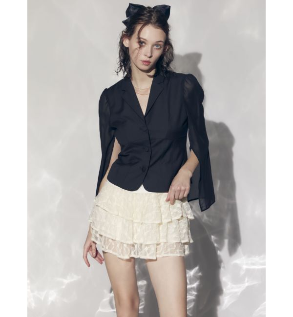 RESEXXY「シアースリーブコルセットジャケット」|テーラードジャケット|