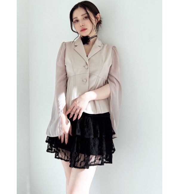 RESEXXY「シアースリーブコルセットジャケット」|テーラードジャケット|