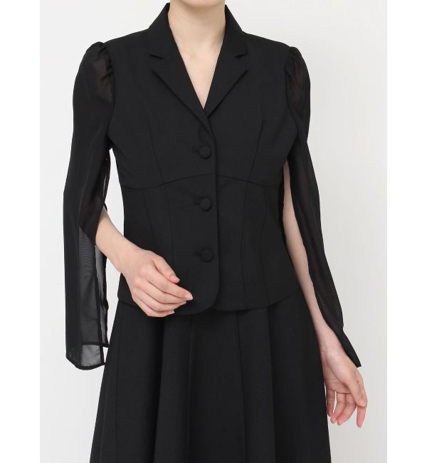 RESEXXY「シアースリーブコルセットジャケット」|テーラードジャケット|