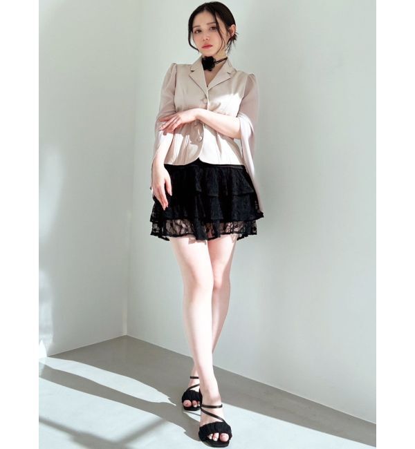 RESEXXY「シアースリーブコルセットジャケット」|テーラードジャケット|